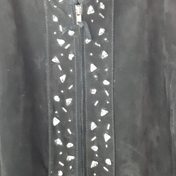 ElIsabeth Black Suede Vest Size 2xL - Picture 2 of 8